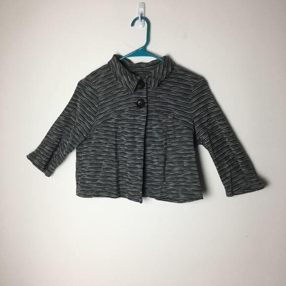 Notations Jackets & Blazers - Notations Cropped Jacket Black Gray MP